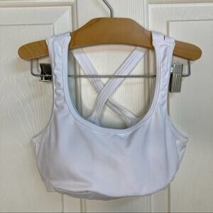Aerie Fit White Padded Sports Bra Medium Impact NWT